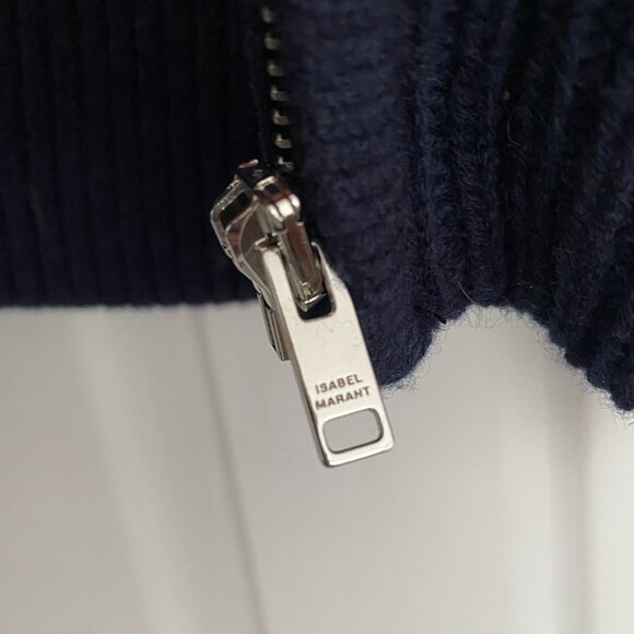 Isabel Marant "Abby" Zip-Front Cardigan in Navy, size 36 (like XS/S) - Picture 9 of 15
